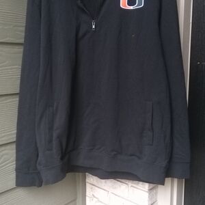 MIAMI BLACK HURRICANES TORTUGAS LOGO QUARTER ZIP JACKET